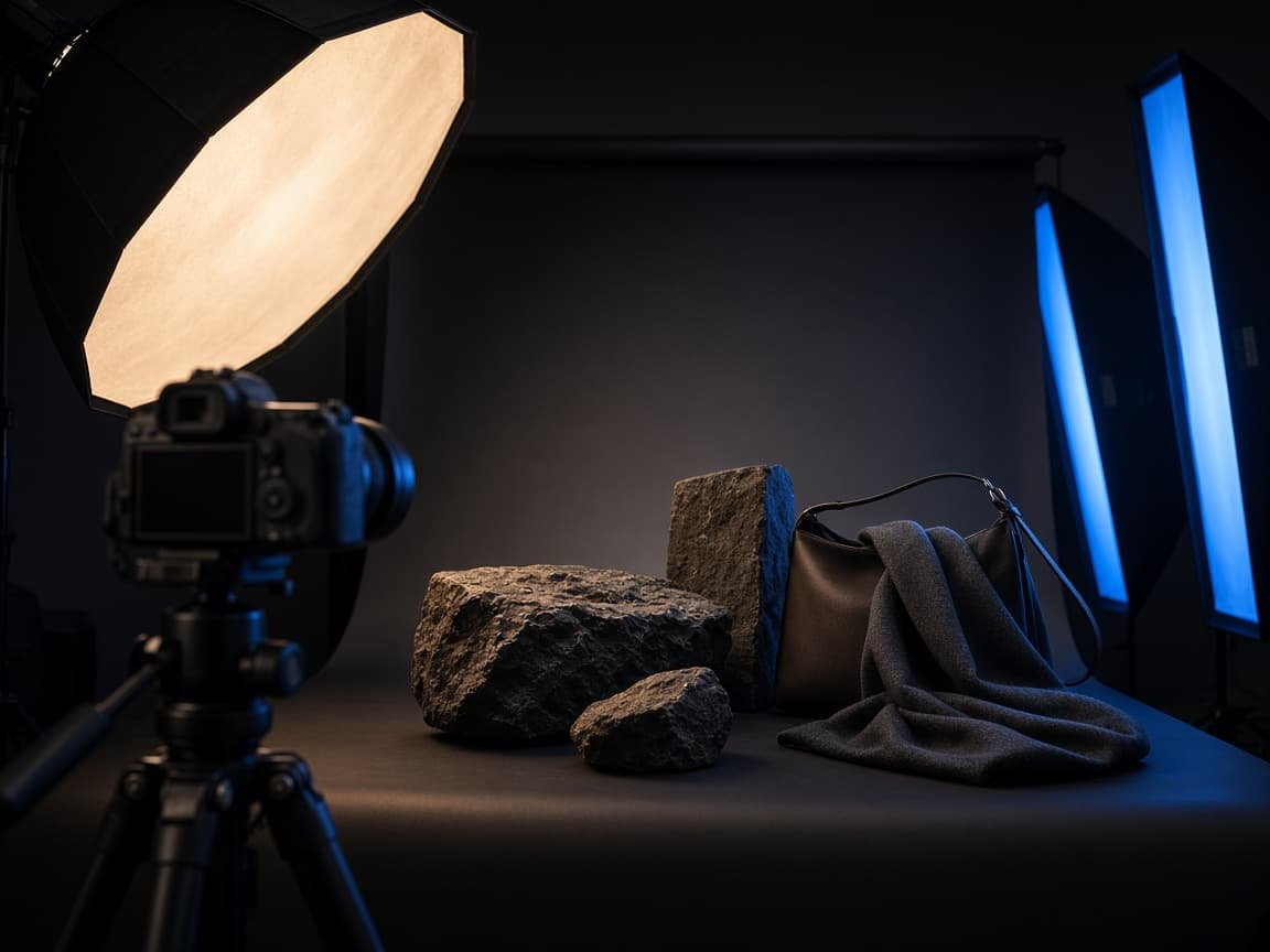 Still-Fotografie mit Octabox, Produkt und kühlem Seitenlicht